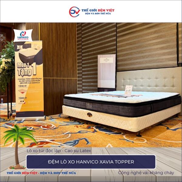 Đệm lò xo Hanvico Xavia Topper 8